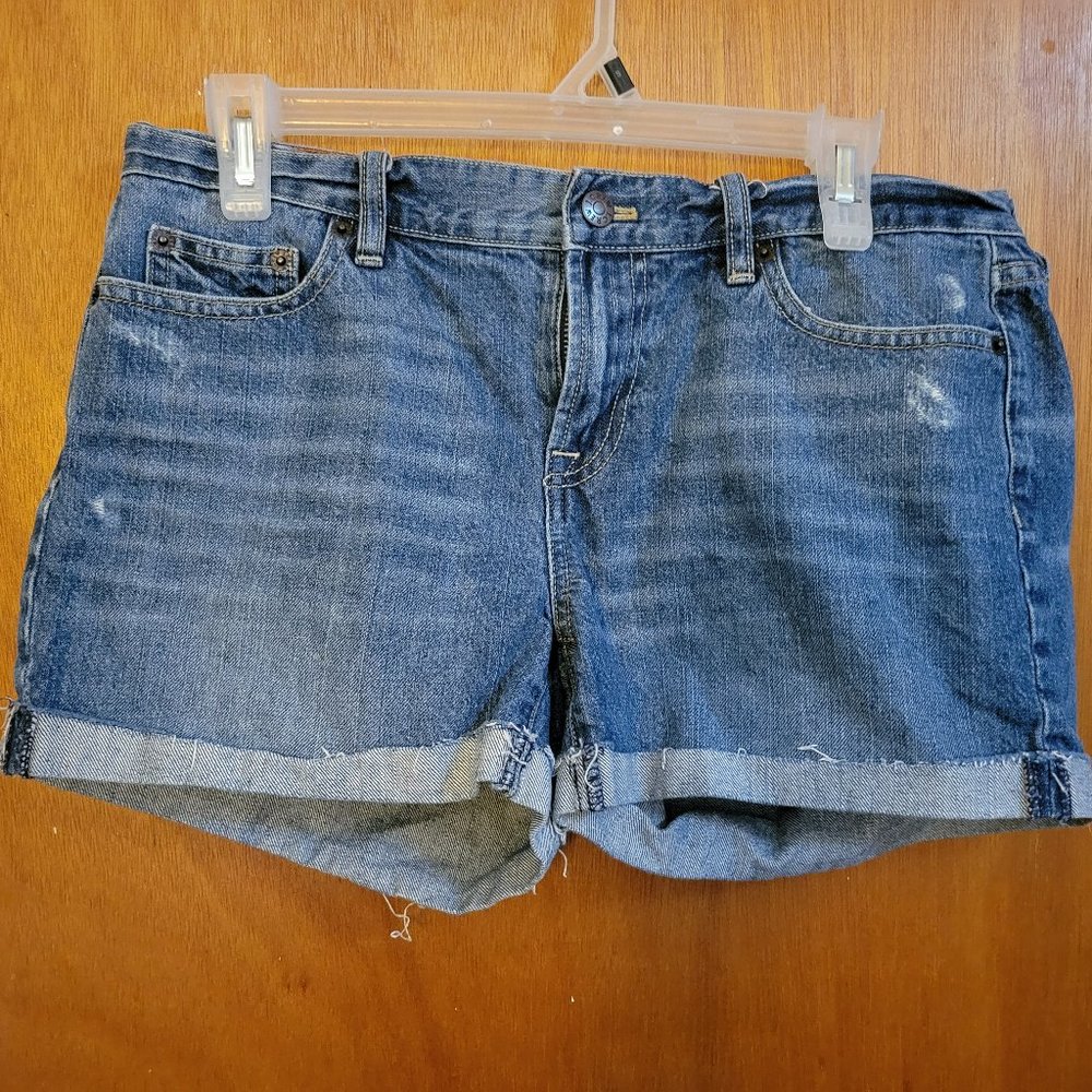 J. Crew, Hipslung, Cuffed Denim Shorts, Size 6